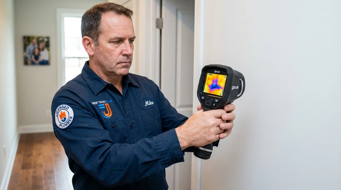 Thermal imaging leak detection by Johns Plumbing LLC in Columbia City